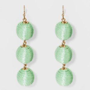 Beaded Sphere Statement Earrings